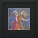 Susho, King Silk Art Handmade Silk Embroidery - Joyful Goddess - Black Mat Framed Medium Size 35001BF