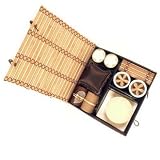 Coffret ensemble parfumée bougies et natte en bambou