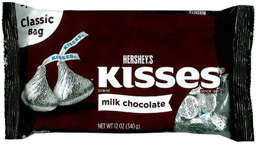 Hershey Kisses - Milk Chocolate, 1er Pack (1 x 340 g Packung)