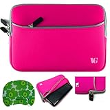 Magenta Laptop Sleeve Water Resistant Case with Zippered Accessory Pocket f ....