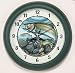 Rainbow Trout Fish Wall Clock, 10 Size, Quartz Movement