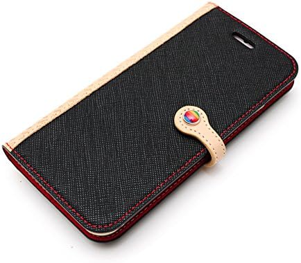 LIM's Saffiano Leather Slim Fit Edition Diary Cover Case [Black] with Multi Snap for Apple iPhone 6 (4.7")