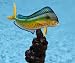 Taxidermy 12" Fiberglass Mahi Mahi Fish Statue