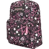 JANSPORT SuperBreak Crayon Skull Backback - Black/Pink