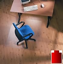 Floordirekt ECO V Bodenschutzmatte - 120x130cm - für Hartböden - mit Frontlippe