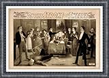 Historic Framed Theater Poster (M), On the stroke of twelve the plausible American comedy drama, by