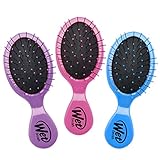 Wet Brush Multi-Pack Squirt Detangler Hair Brushes, Pink/Purple/Blue
