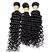Oriental Show 8~30 inches 6A Brazilian Deep Wave, Pack of 3(Mixed Length), 100% Unprocessed Virgin Human Hair, 300g Total(100g Each), Natural Color