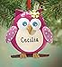 Personalized Sweet Owl Ornament