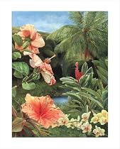 Tropical Waterfall by Lynn Fecteau poster print,24 in. x 30 in.