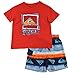 Quiksilver Baby Boys' Red Tee with Printed Microfiber Shorts