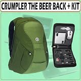 Crumpler The Beer Back Laptop Backpack for Screens up to 17.1 Inches (Olive/ Light Olive) + Universal Laptop Kit