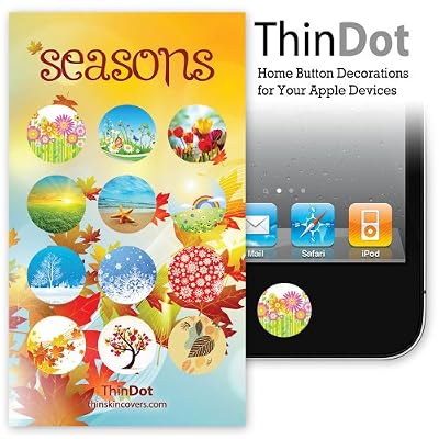 ThinDot Home Button Stickers for iPhone, iPad and iPod Touch "Seasons"