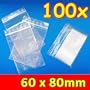 100 x ZIP Druckverschluss Beutel 60x80 mm 5uq