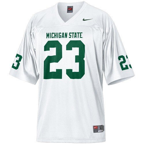 Nike Michigan State Spartans #23 White Replica Football Jersey