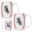 Chicago White Sox MLB 2pc Ceramic Gameball Mug Set - Primary Logo by Great American Products