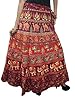 Hippy Boho Wrap Skirt Cotton Animal Printed Women's Long Wrap Around Skirt