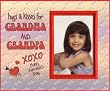 Hugs & Kisses for Grandma & Grandpa Valentines Picture Frame Gift