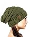 NYFASHION101 Oversized Baggy Slouchy Thick Winter Beanie Hat, Olive