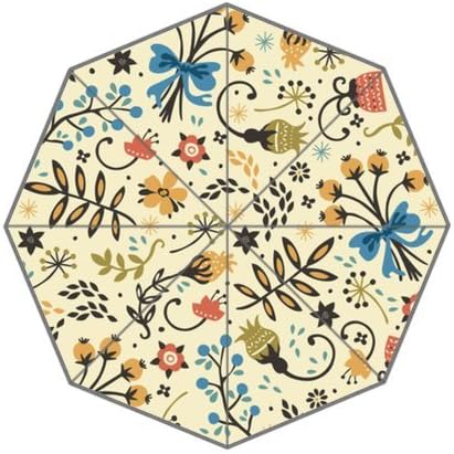 Floral Bloom Pattern 3D Printed Auto Foldable Umbrella