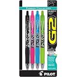 Pilot G2 Fashion Collection Colors Gel Roller Pens, Fine Point, Assorted Color Inks/Grips, 4-Pack (31381)