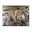 St. Denis Altarpiece by Henri Bellechose. Art Print Poster 26 inches width by 21 inches height. Highest Quality Art Poster Print