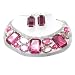 Search : Pink Facet Glass Stone Necklace And Earring Set Fashion Jewelry