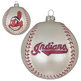 Cleveland Indians MLB Glass Baseball Ornament (3")