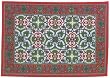 100% Cotton Colorful Handblock Printed Red and Green Placemats Set of Six