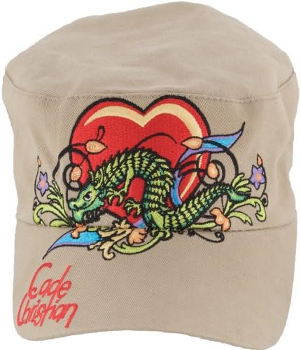 Cade Christian Chinese Dragon of Love Military Cap, Khaki, 2-3T