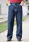 Full Elastic Waist Baggy Fit Jeans