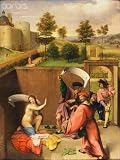 Wallmonkeys Peel and Stick Wall Decals - Susanna and the Elders by Lorenzo Lotto - Removable Graphic
