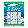 eneloop NEW 2000mAh Typical, 1900mAh Minimum, 1500 cycle, 4 Pack AA, Ni-MH Pre-Charged Rechargeable Batteries