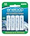 eneloop NEW 2000mAh Typical, 1900mAh Minimum, 1500 cycle, 4 Pack AA, Ni-MH Pre-Charged Rechargeable Batteries