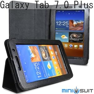 【クリックで詳細表示】【minisuit】Samsung Galaxy Tab 7.0 Plus SC-02D レザー調 スタンド 【ケース】 クリップ式 ブラック