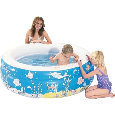 Kids Outdoor Inflatable Water Doodle Pool 60 X 20 With Washable Crayons