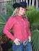 Red Horseshoe Print Cowgirl Blouse