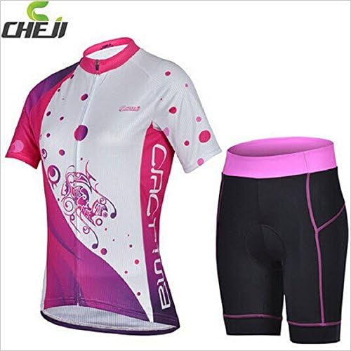 2014 NEW Chije Pink Female Cycling Jersey + Shorts Pink Colors Size: S