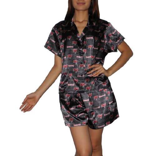 NFL Tampa Bay Buccaneers Womens Gorgeous Pajama / Loungewear Set - Black (Size: XL)