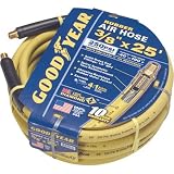 GOODYEAR 46504 3/8-inch by 25-feet 250 PSI Rubber Air Hose With 1/4-Inch MNPT Ends and Bend Restrictors