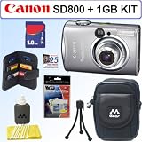 Canon PowerShot SD800 IS 7.1MP Digital Elph Camera + 1GB Accessory Kit