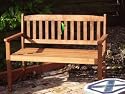 Gartenbank, Holzbank, Bank, 2-Sitzer, trop. Edelhartholz