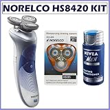 Philips Norelco HS8420 Nivea for Men Razor with HS800 Refill Lotion and HS85 Replacement Head
