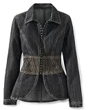 Corset-waist denim jacket