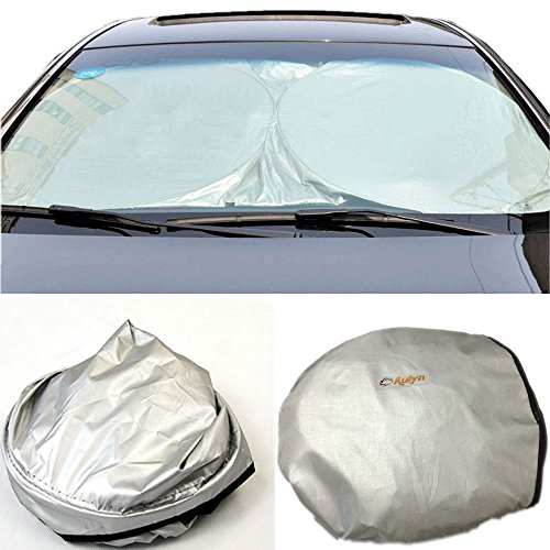 Aulyn 59" X 27" Folding Silvering Reflective Car Window Sun Shade Visor Shield Cover Screen