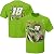 Kyle Busch #18 M&M's NASCAR Adult Speedbolt T-Shirt-Lime Green