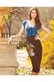 Newport News Embroidered pencil skirt
