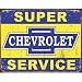 Desperate Enterprises Super Chevy Service Collectible Metal Sign, Model# 1355 Image