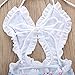 Little Girls Summer One-piece Ruffle Flower Print Halter Backless Swimsuit