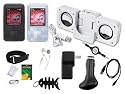 iShoppingdeals- 13 Items Premium Accessory Bundle Combo For Creative Zen Mozaic 2GB/4GB/8GB/16GB Series, ( Includes: Black Silicone Skin case + Clear Silicone Case + usb Car Charger + usb Wall Charger + usb Straight data cable + Mini Speaker + Adjustable Armband + Belt Clip +Lanyard + Screen Protector +3.5mm~3.5mm retractable Audio cable + White Stereo Headphone & Fishbone style Keychain)